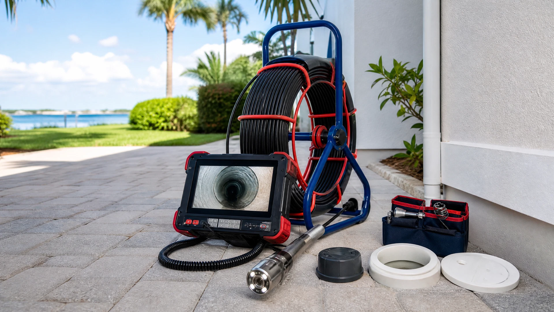People-free professional sewer camera inspection equipment and monitor